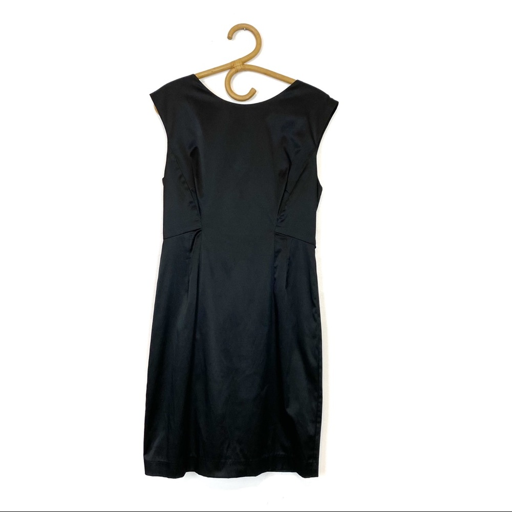 Black Halo‎ | Black Satin Mini Dress Size 8